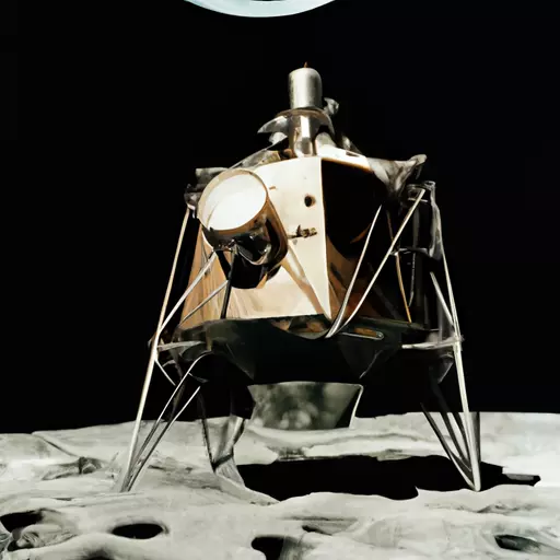 A picture of the Apollo Lunar Module landing on the moon