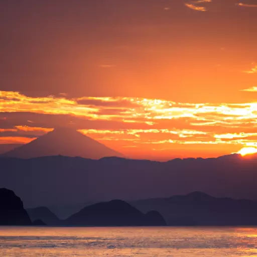 A picture of a traditional Japanese sunrise