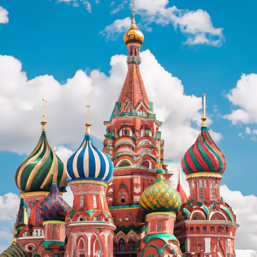 A picture of the Saint Basil's Cathedral in Moscow, Russia