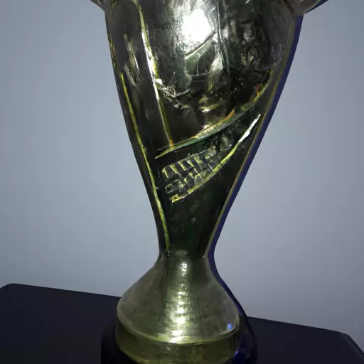 A picture of the World Cup trophy