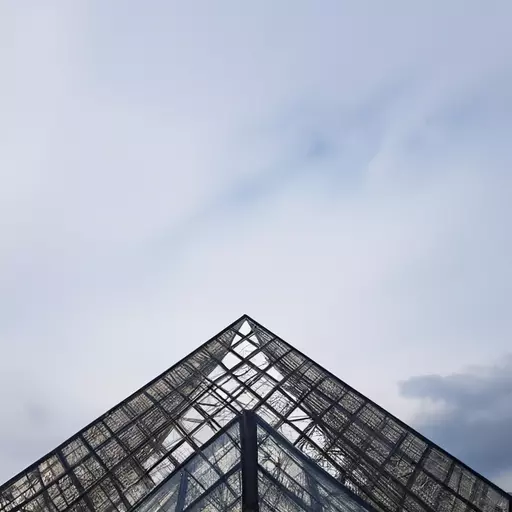 A picture of the pyramid outside the Louvre