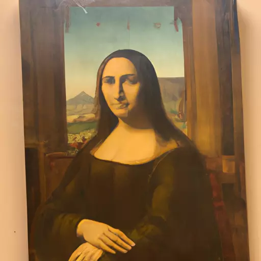 A picture of the Mona Lisa painting