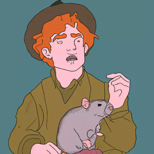 A picture of Ron Weasley and his rat