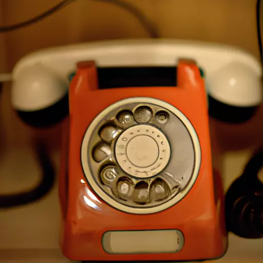 A picture of an old telephone