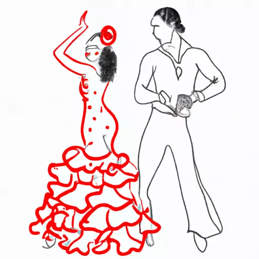 A picture of a pair of Flamenco dancers