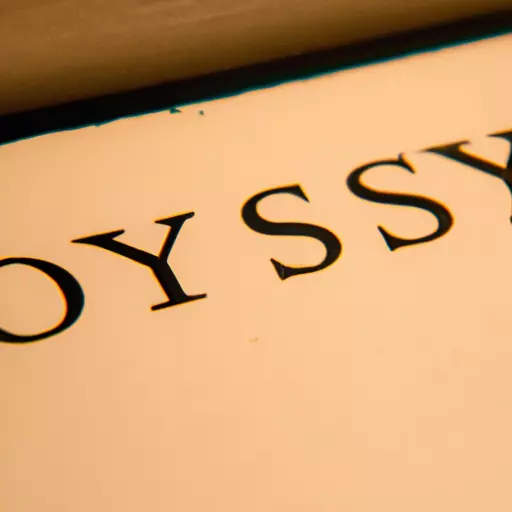 A photo of a book titled 'The Odyssey'