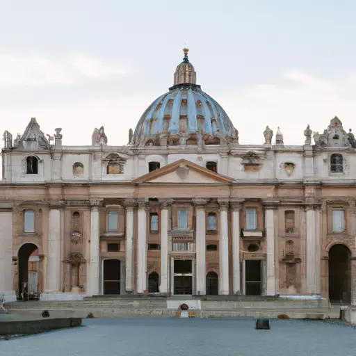 A photo of St. Peter's Basilica, the largest church in the world