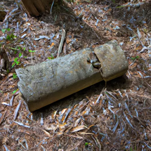 A picture of the ruins of a World War II bomb