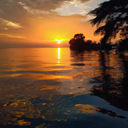 A picture of a Lake Victoria sunset