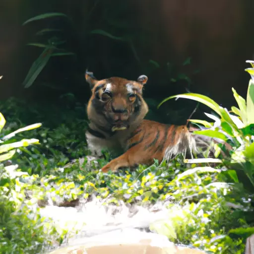 A picture of a Bengal Tiger in the jungle