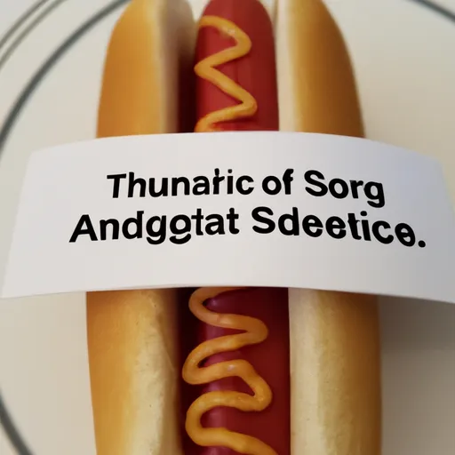 "A hotdog with a label indicating its classification by the US Government"