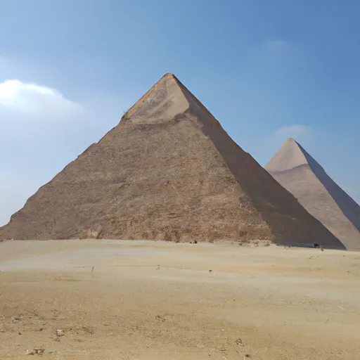 A picture of the pyramids of Giza