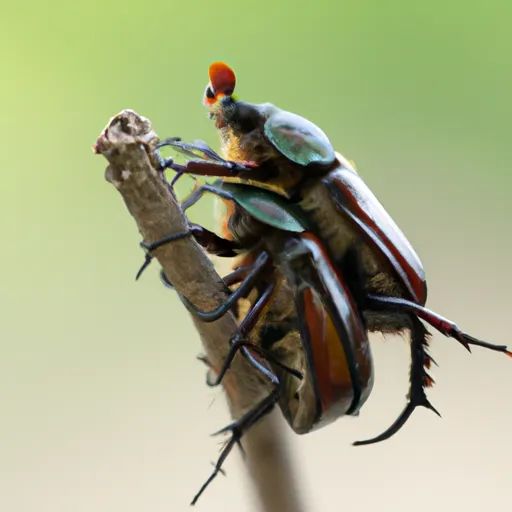 "Japanese beetle performing an unusual skill"