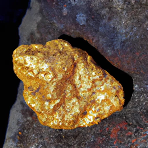 A picture of a gold nugget