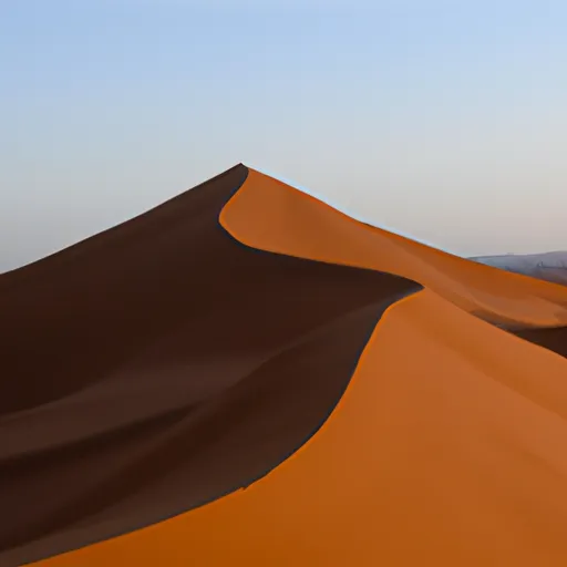 A picture of sand dunes in the Sahara Desert