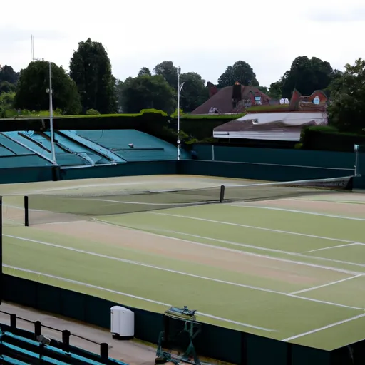 A picture of the Wimbledon tennis courts