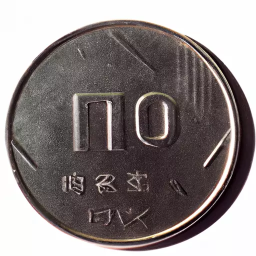 A picture of a Japanese yen coin