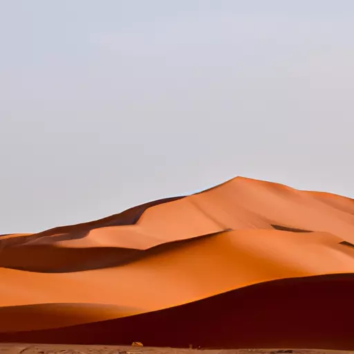 A picture of the sand dunes in the Sahara Desert