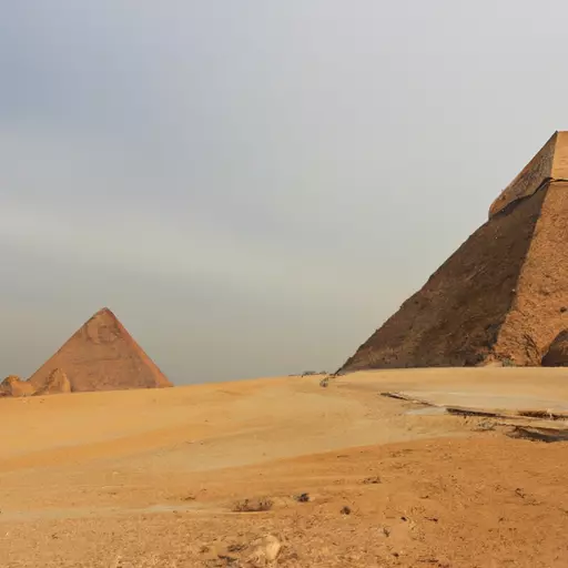 A picture of the Pyramids of Giza in Egypt