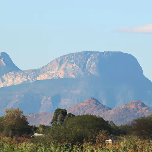 A picture of a snow-capped mountain in Africa