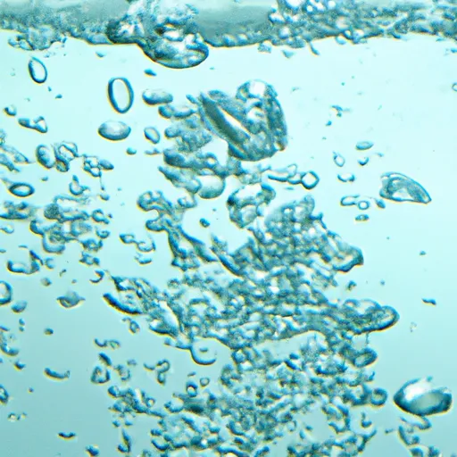 A picture of oxygen bubbles in water