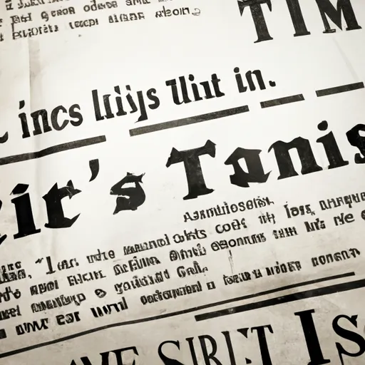 A picture of an old newspaper headline about the Titanic