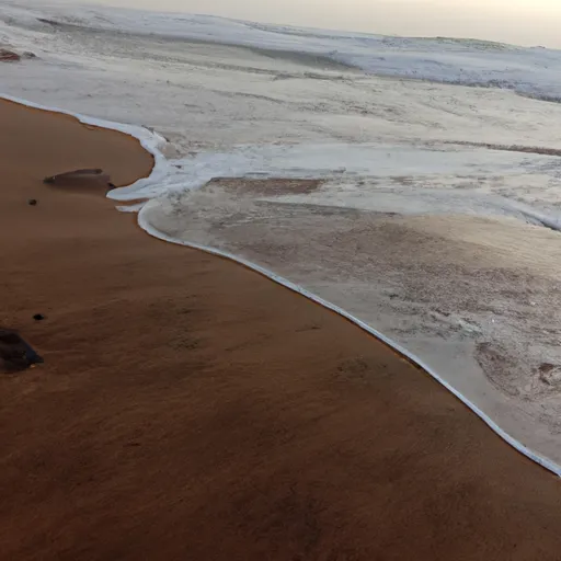 A picture of a beach with waves