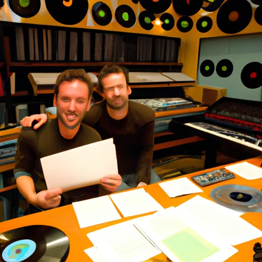 "Coldplay's album 'Music of the Spheres' and its producer in the recording studio"