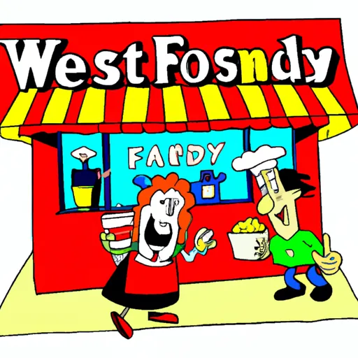 "A cartoon image of Wendy's fast food restaurant"