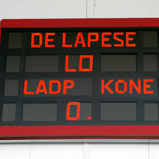 "A scoreboard showing the final score of a football match between Liverpool and Darmstadt"