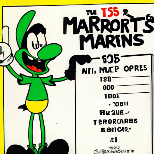 "Marvin the Martian from Looney Tunes holding a sign with the number of his appearances in the original run of the cartoons"