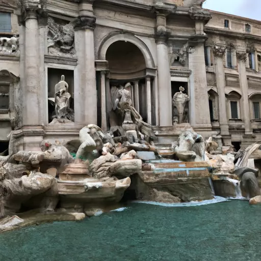 A picture of the Trevi Fountain in Rome