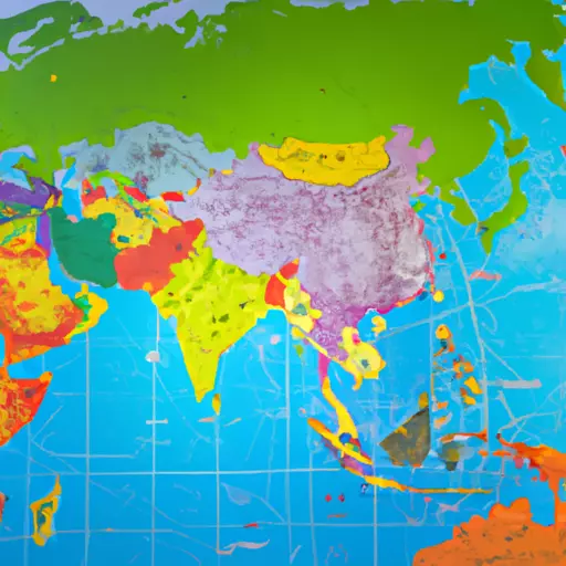 A picture of the Asia Continent Map