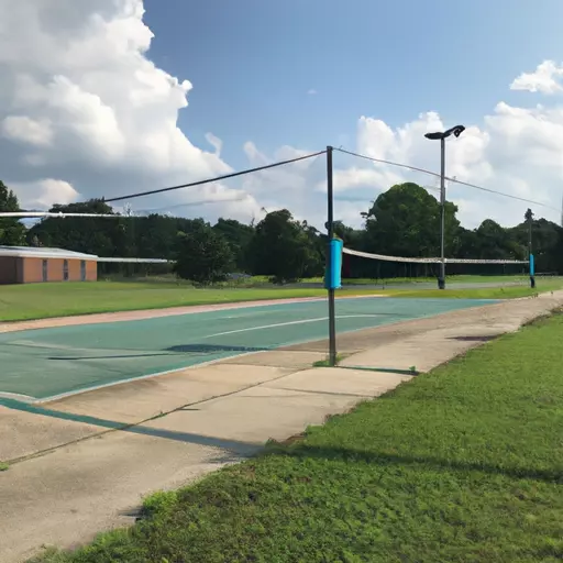 A picture of a volleyball court