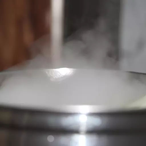 A picture of a steaming pot of water