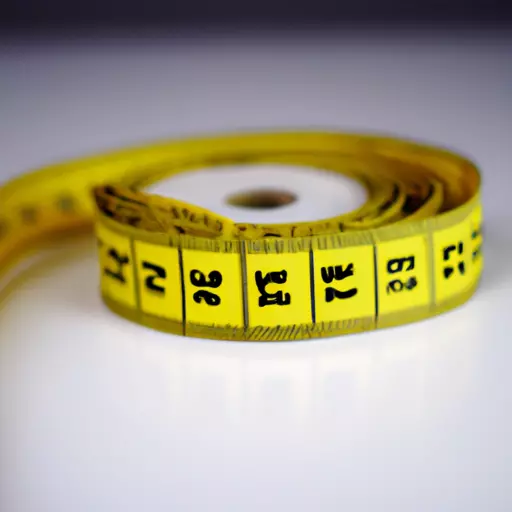 A picture of a circle with a measuring tape