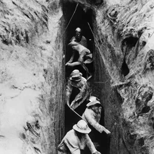 A picture of soldiers in a trench during World War I