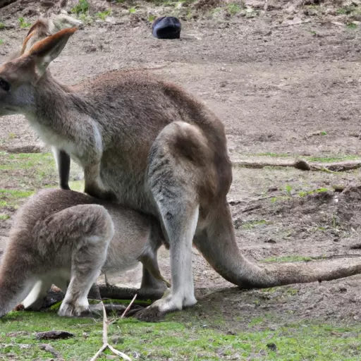 A picture of kangaroos in the wild