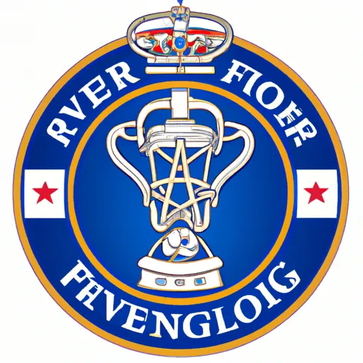 "Rangers F.C. logo with Scottish Premiership trophy"