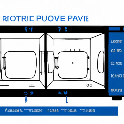 "An illustration of a microwave with different power settings highlighted"