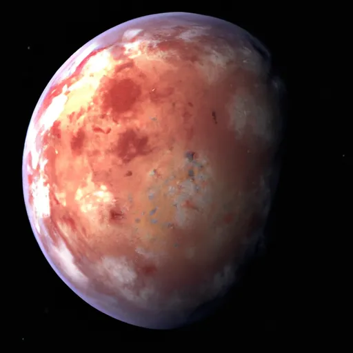 A picture of a reddish planet