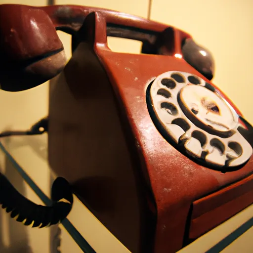 A picture of an old telephone