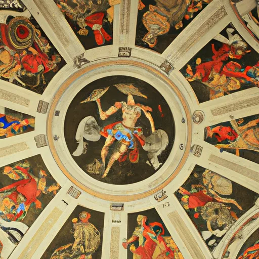 A picture of a famous ceiling painting