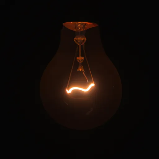 A picture of a traditional incandescent lightbulb