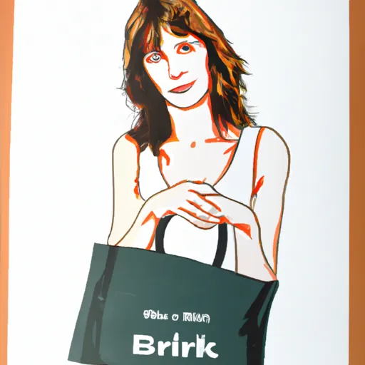 "A portrait of Jane Birkin holding a Birkin bag"