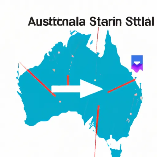 "Australia map with GPS coordinates and an arrow symbolizing a shift of 1.8 meters"