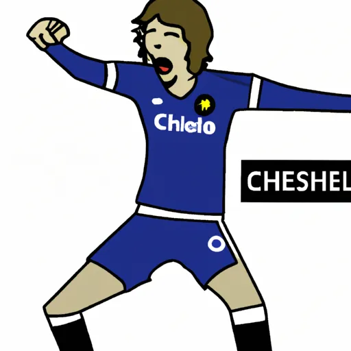 "Chelsea football player celebrating goal against Dortmund"