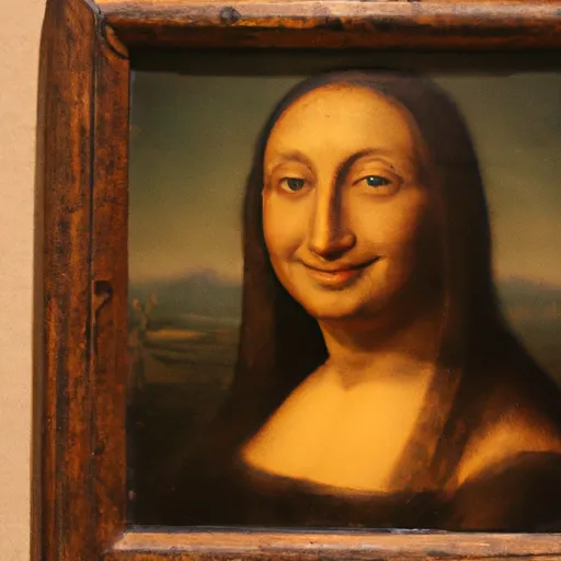 A picture of the Mona Lisa painting