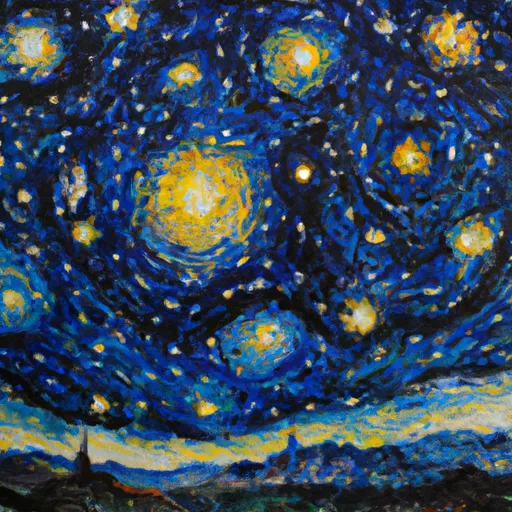 A picture of the painting 'Starry Night'