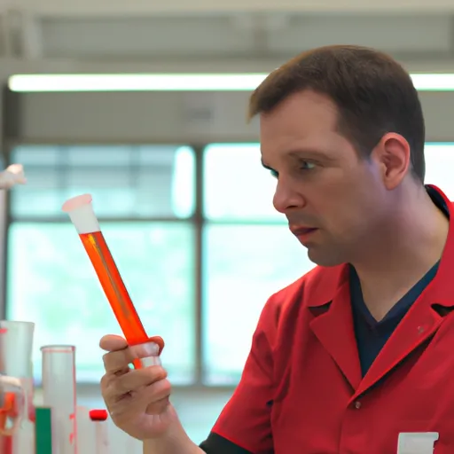 A picture of a Scottish scientist in a laboratory